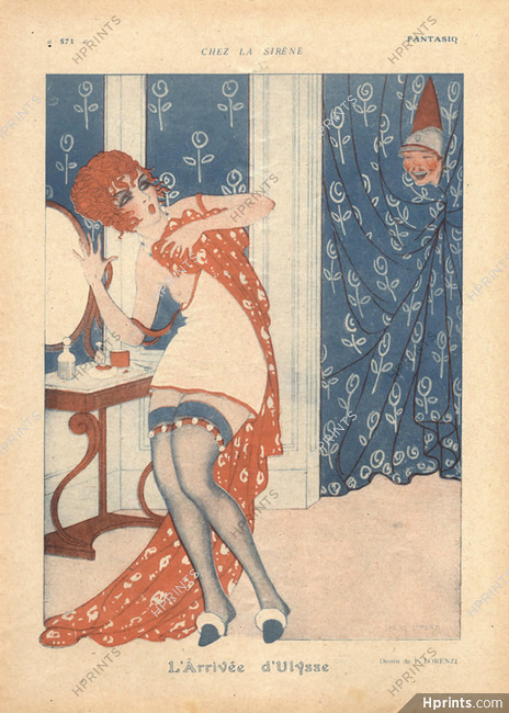 Fabius Lorenzi 1918 ''L'Arrivée d'Ulysse'' Making-up Babydoll Nightie