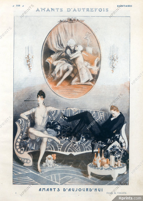 Armand Vallee 1925 "Amants d'Autrefois, Amants d'Aujourd'hui" Mistress Lover