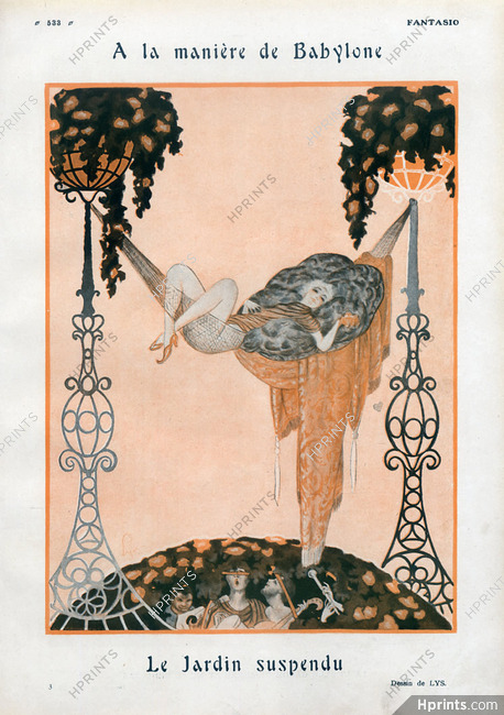 Lys 1925 le Jardin Suspendu, Babylone,Sexy Girl