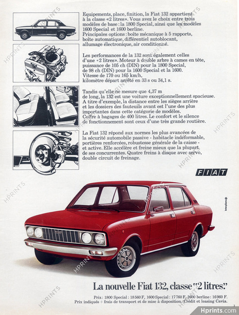 Fiat 132 classe "2 litres" 1972