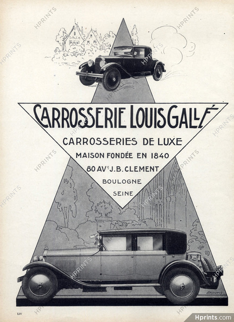 Louis Gallé (Coachbuilder Cars) 1929 Roumy