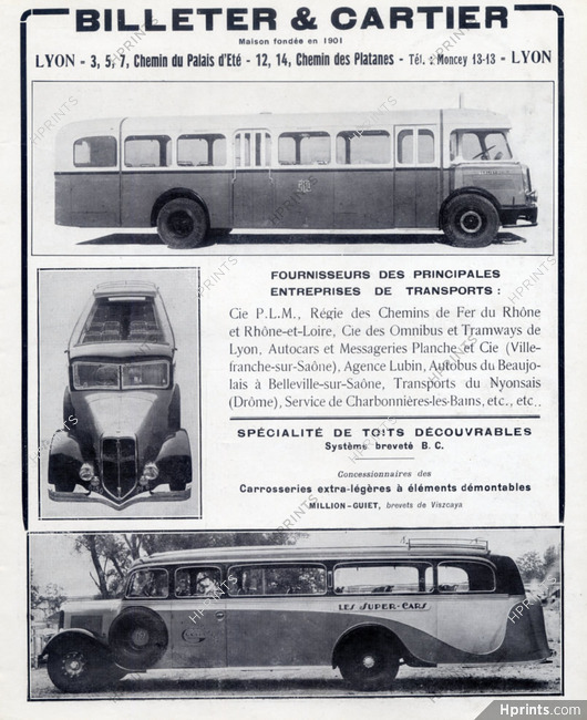Billeter & Cartier (Accessories Cars) 1937 Autobus