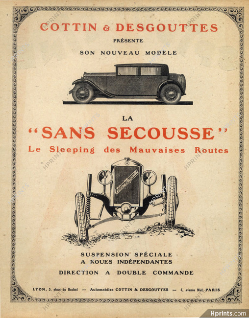 Cottin & Desgouttes (Cars) 1926 "Sans Secousse"