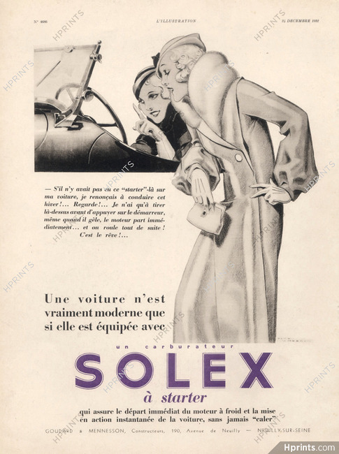 Solex (Carburetors) 1932 René Vincent