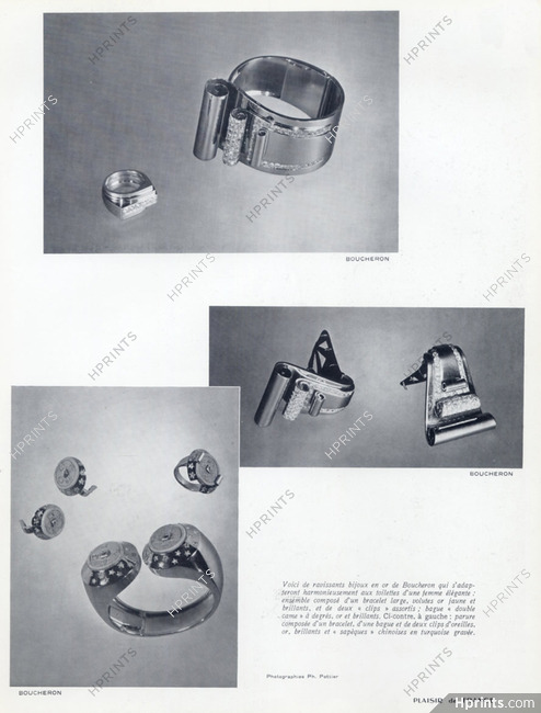 Boucheron (Jewels) 1936 Bracelet Clips Parure Sapèques Chinoises
