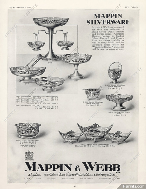 Mappin & Webb (Silversmith) 1929