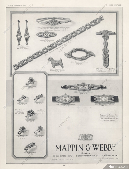 Mappin & Webb (Jewels) 1930