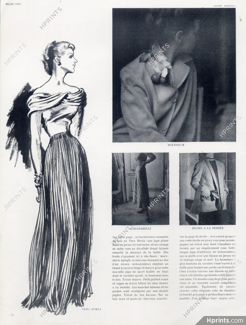 Véra Boréa (Couture) 1948 evening gown