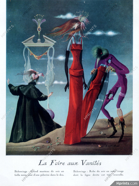 Balenciaga 1947 Evening Gown and Coat, Giulio Coltellacci, Surrealism