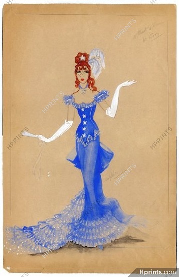 Jenny Carré 1930s, Italian Singer, Original costume design