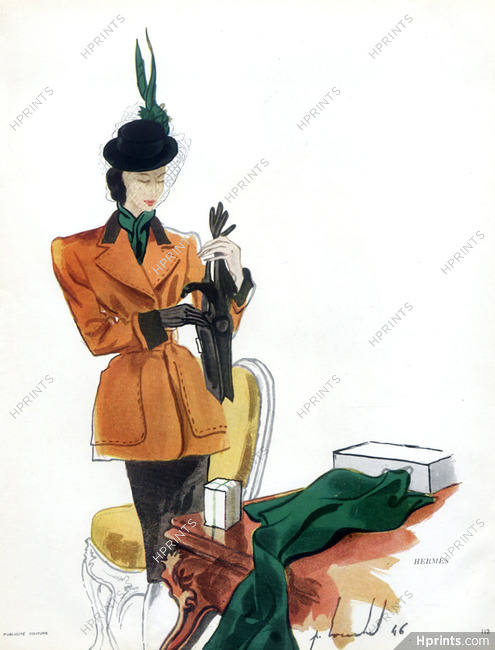 Pierre Louchel 1946 Hermès, Handbag, Gloves