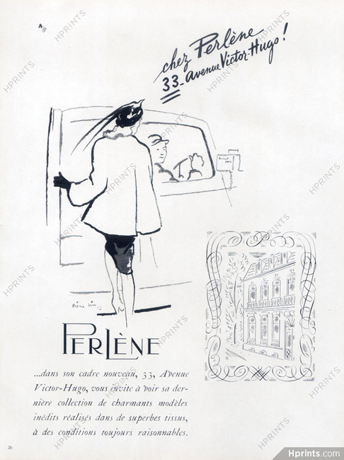 Perlène (Couture) 1947 shop window 33 Avenue Victor Hugo, Paris, Pierre Simon