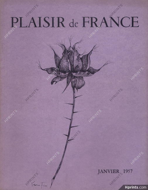 Leonor Fini 1957 Cover, Rose, Plaisir De France
