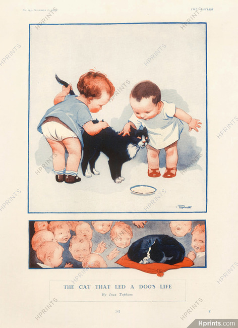 Inez Topham 1930 cat, baby