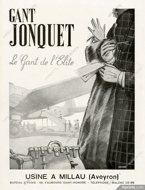 Jonquet (Gloves) 1947 Signed Archat