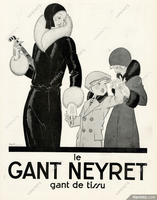 Neyret (Gloves) 1931 Le Gant de tissu, Children, René Vincent