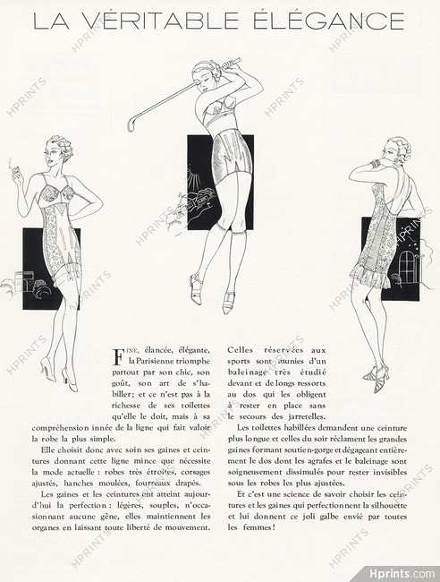 La Véritable Elégance 1936 Girdles Advert
