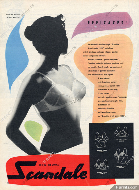 Scandale (Lingerie) 1957 Jean Jacquelin, Bra