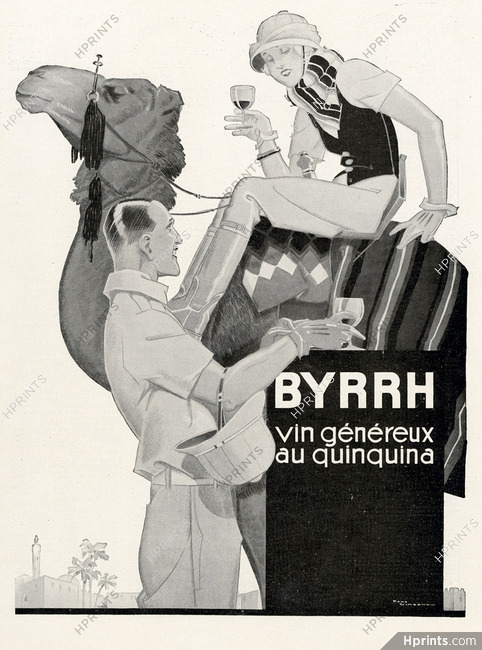 Byrrh 1930 Camel, Africa, René Vincent
