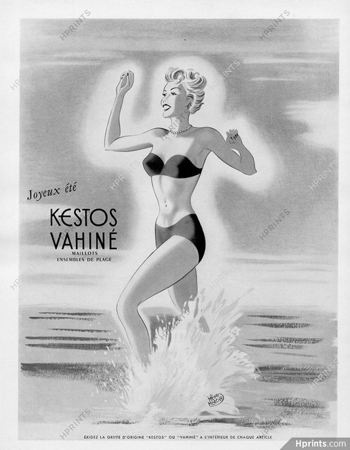 Kestos (Swimwear) 1951 Henri Mercier