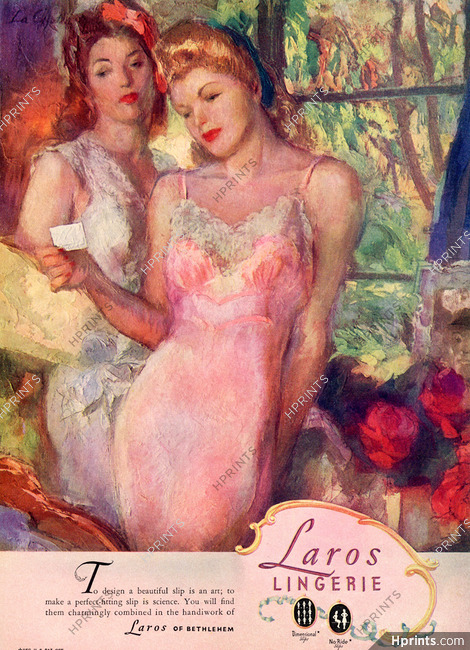 Laros (Lingerie) 1944 La Gatta, Nightgown