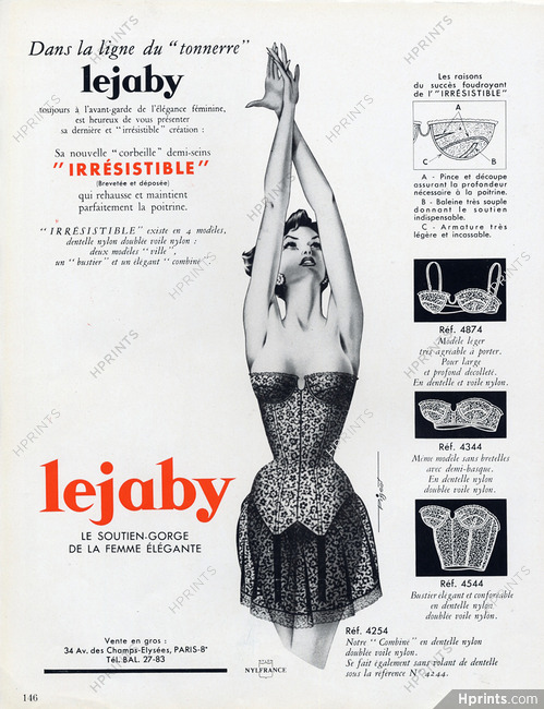 Lejaby (Lingerie) 1956 Pierre Pigeot, Brassiere