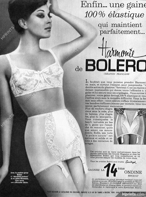 Boléro (Lingerie) 1962 bra, girdle