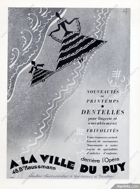 A La Ville Du Puy (Lingerie) 1931 Lace