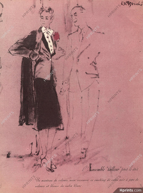 O'Rossen 1938 Ensemble Tailleur, René Bouché, Hotel Ritz