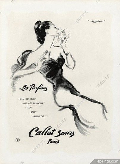 Les Parfums Callot Soeurs (Perfumes) 1946 Paul Valentin (L)