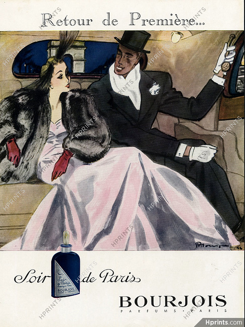 Bourjois (Perfumes) 1946 Soir de Paris, Pierre Mourgue (L)