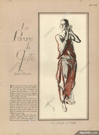 La Parure du Geste, 1922 - Etienne Drian, Text by Gérard d'Houville, 4 pages