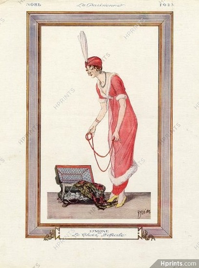 Etienne Drian 1913 Symone ou le Choix Difficile, Fashion Illustration