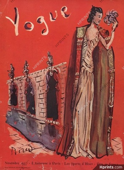 Christian Bérard 1937 Vogue Cover Jeanne Lanvin