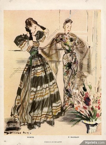 Pierre Balmain & Worth 1946 Ducharne, Demachy