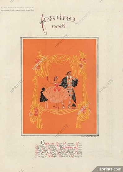 Charles Martin 1923 Femina Noël, Harlequin