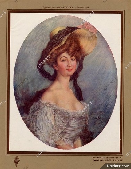 Abel Faivre 1906 Portrait de Madame la Baronne de R.