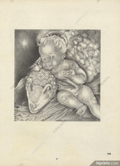 Adrienne Ségur 1954 Christmas Baby