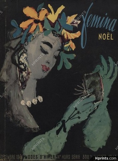 Femina Cover 1946 Signed A.C.
