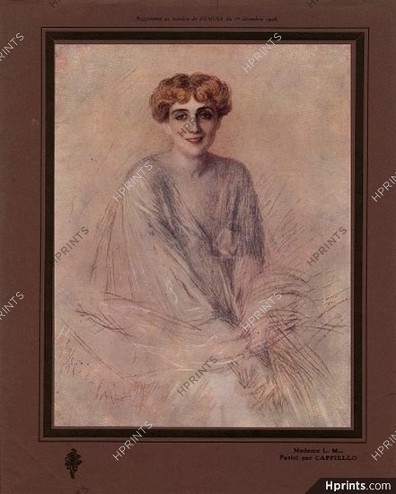 Cappiello 1906 Madame L. M... Pastel portrait