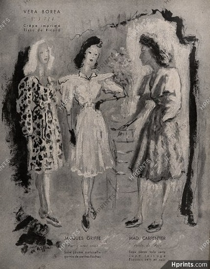 Kiffer 1947 Véra Boréa, Griffe & Mad Carpentier