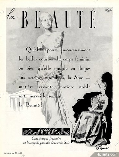 La Soie (Silk) 1939 René Bouché, Venus De Milo