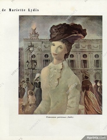 Mariette Lydis 1944 Promeneuses parisiennes, Opéra Garnier