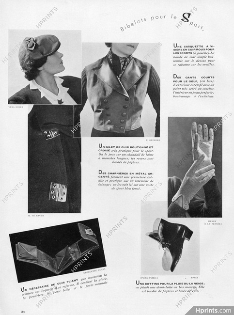Véra Boréa (Couture) 1937 Casquette à visière