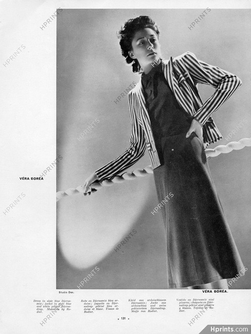 Véra Boréa (Couture) 1939 Robe et jaquette, Rodier