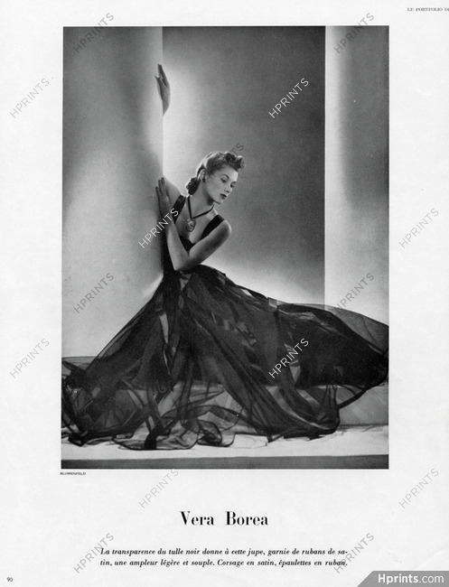 Véra Boréa 1939 Ensemble du soir, photo Erwin Blumenfeld