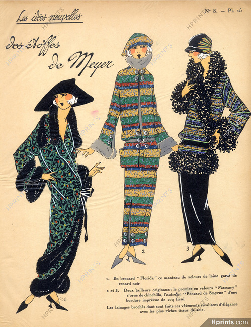 1923 E. MEYER & Cie ''Les Idées Nouvelles de la Mode'' Fashion Art Deco Pochoir ''Très Parisien''