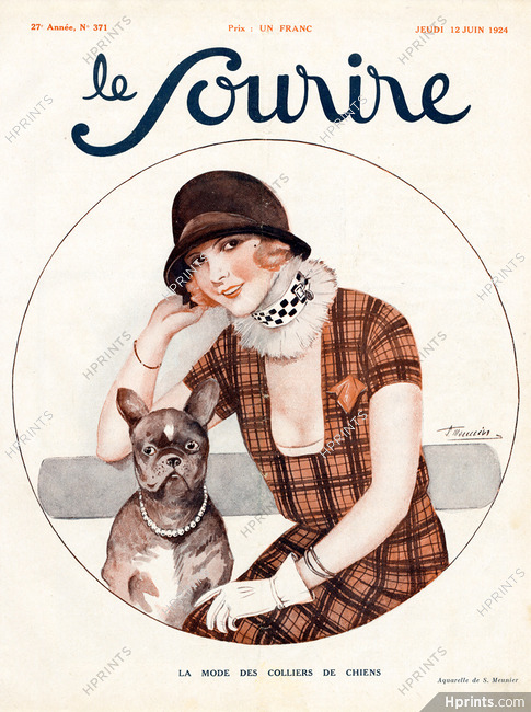 Suzanne Meunier 1924 La Mode des Colliers de Chiens, dogs necklaces fashion