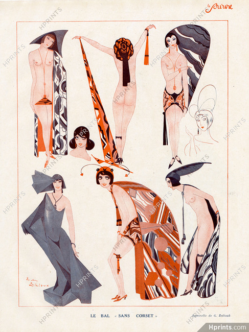 Zaliouk 1924 Le Bal Sans Corset, Fashion, Carnival costumes