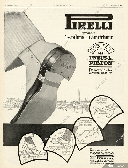 Pirelli 1925 Talons en caoutchouc